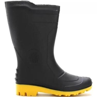Imagem de Bota Galocha Pega Forte Grendene AD com Meia 323, Preto, Amarelo, 41