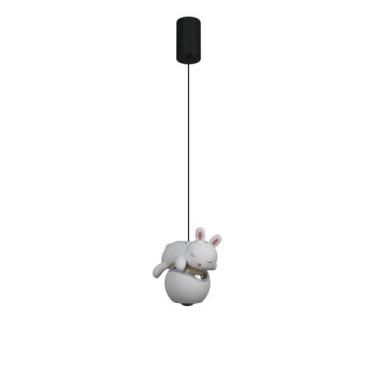 Imagem de Pendente Infantil Coelhinho 17cm Led 10W 3200K Bivolt 16208-PL - PARIS