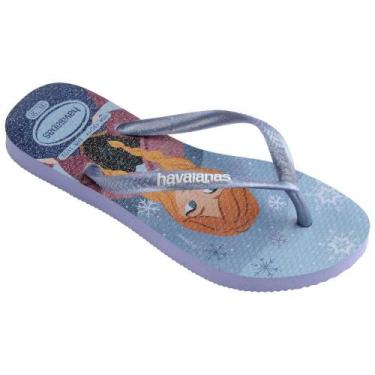 Imagem de Chinelo Infantil Menina Havaianas Slim Princesas, Lilás, 30
