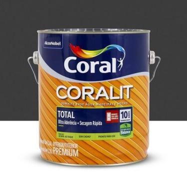 Imagem de Esmalte Coralit Total Balance Preto Brilhante 900ml Sem Cheiro