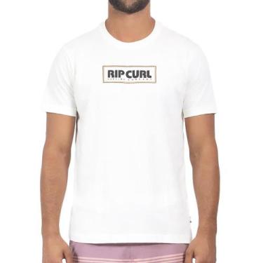 Imagem de Camiseta Rip Curl Big Mumma Icon SM24 Masculina Bone, G, White linen