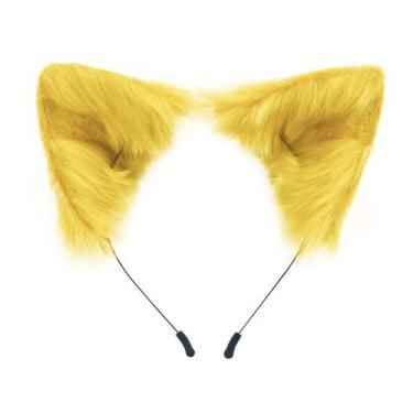Imagem de Bandana QinRuan Cat Fox, pele sintética, orelhas, Halloween, cosplay