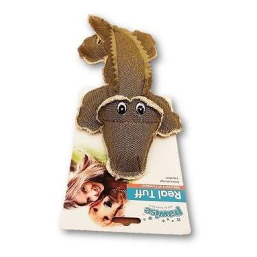 Imagem de Brinquedo Lona Resistente Sonoro Crocodilo Pawise Cachorro, Verde