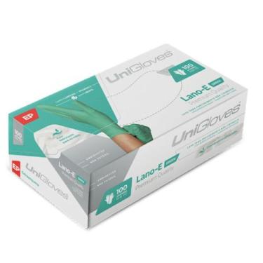 Imagem de Luva de Latex Hidra Verde Lano E c/100Un Unigloves EP