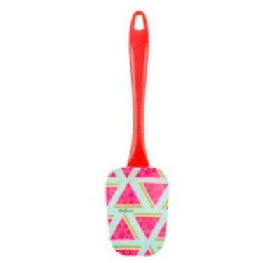 Imagem de Espátula Multiuso de Silicone Decorada Cabo Acrílico Colorido 24 cm - 