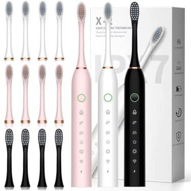 Imagem de Escova De Dentes Elétrica IPX7 Com Cabeça Substituivel inteligente Ult