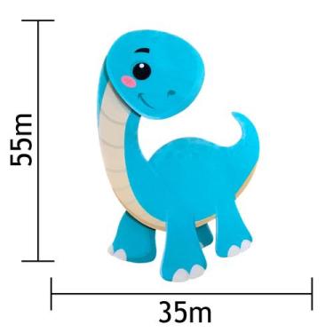 Imagem de Painel Festa Dino Baby Dinossauro Branquiossauro 55x35 cm Piffer - Ins
