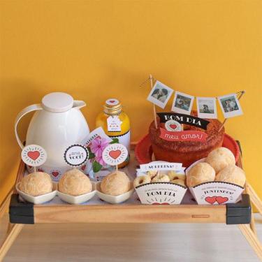 Imagem de Kit Café da Manhã Romântico Dia dos Namorados  Decoração Surpresa Amor