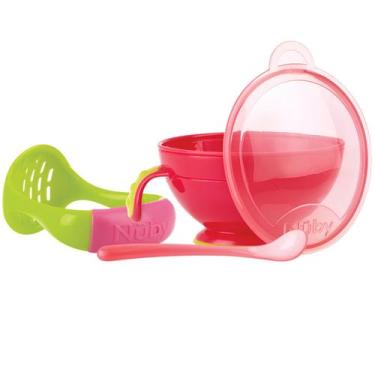 Imagem de Preparador De Papinha Tigela Colher Tampa Amassador Nuby - NÛBY, Verme