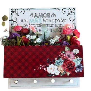 Imagem de Porta-chave Floreira Com Flores O Amor De Uma Mae Tem Poder - Zenir Pr