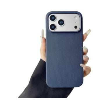 Imagem de Capa De Couro Magsafe Apple Techwoven Para iPhone 17 pro Max Compatíve