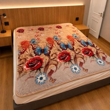 Imagem de Cobertor Manta Casal Queen 2,10x1,90 Sherpa Dupla Face Frio Inverno Fo