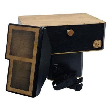 Imagem de Cajón Eletroacústico Mb Com Bongôs Premium Percussão Preto - NoBrand