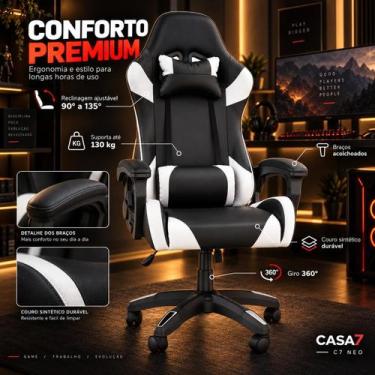 Imagem de Cadeira Gamer C7 Neo Apoio de Cabeça e Lombar Performance Design Execu