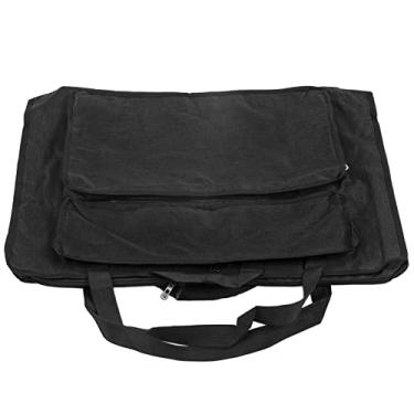 Imagem de Bolsa para bloco de desenho, bolsa para prancheta de desenho mais durável, vários bolsos macios para carregar arte para carregar de esboço(Preto)