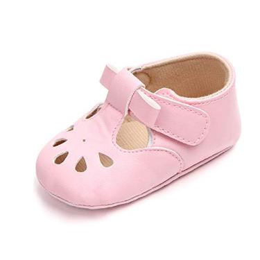 Imagem de MK MATT KEELY Baby Boy Girl sapato baixo macio bebê bonito vazado sandálias antiderrapante infantil sapatos, Girlish Pink, 12-18 Months Toddler