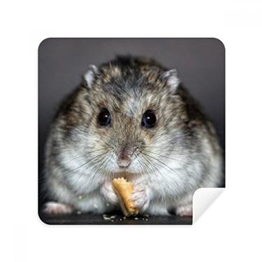 Imagem de Hamster Animal Rat Pet Cute Eat Glasses Pano Limpador de Tela Tecido de Camurça Pacote com 2