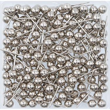 Imagem de Tacas de mapa Anmiao Star de 1/8 polegadas, pinos de empurrar, cabeça redonda de plástico, ponta de aço, 100 unidades, cores prata