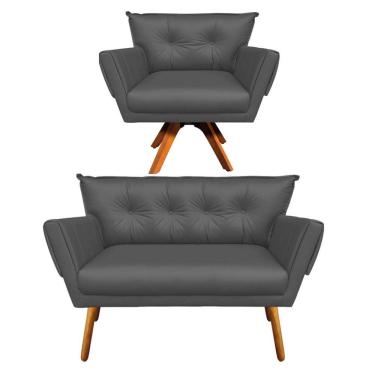 Imagem de Kit Namoradeira e 01 Poltrona Giratória Anitta Corino 