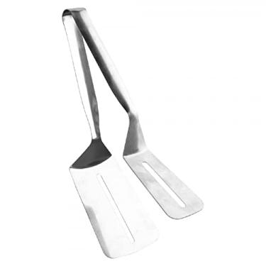 Imagem de Pinça Espátula Pegadora Dupla para Alimentos em Inox 26cm