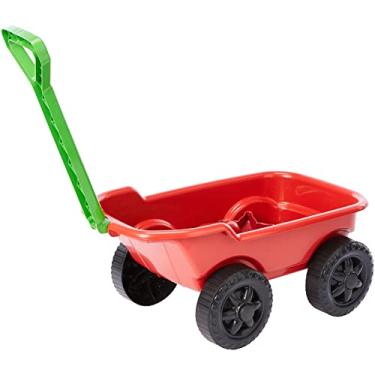 Imagem de Carrinho De Praia Trolley Vermelho Com Acessórios Para Praia