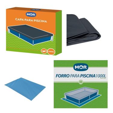 Imagem de Kit Capa + Forro Para Piscina Infantil 1000 Litros - Mor