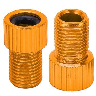 Imagem de Vbestlife 2 pçs/conjunto adaptador de bomba de mountain bike de liga de alumínio Presta para Schrader conversor de válvula de bicicleta com anel de vedação (dourado) bicicletas e peças de reposição