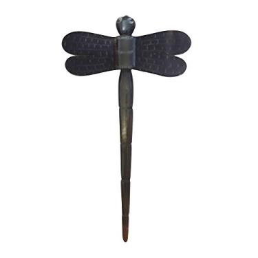 Imagem de Marycrafts Dragonfly Buffalo Chifre Hair Stick Hair Pin Acessórios de cabelo feito à mão 5,91, Preto