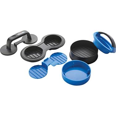 Imagem de Napoleon 70060 Kit de prensa de hambúrguer gourmet acessório para grelha, preto e azul