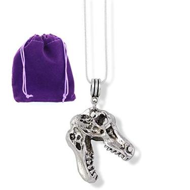 Imagem de Colar com pingente de dinossauro, joia de joia TRex T Rex Tyrannosaurus Tyrannosaur Teranosaurus Dinossauro, acessórios, presente para crianças, homens, mulheres, meninos, meninas, decoração pré-histó