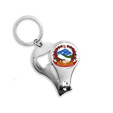 Imagem de Chaveiro abridor de garrafas com emblema nacional da Ásia Nepal abridor de garrafas
