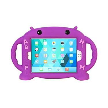 Imagem de Capa infantil para iPad Mini 5/4/3/2/1 capa protetora de silicone à prova de choque com suporte para Apple iPad Mini 5ª geração 7,9" 2019 [série de robô de desenho animado ChinFAI], Roxa