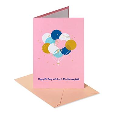 Imagem de American Greetings Cartão de aniversário para esposa (You Make the World a Magical Place)
