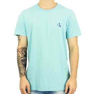 Imagem de Camiseta reissue peito, Calvin Klein, Masculino, azul água, G