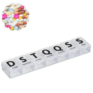 Imagem de Organizador Porta Comprimidos Semanal 7 Dias Medicamentos Remédios Suplementos