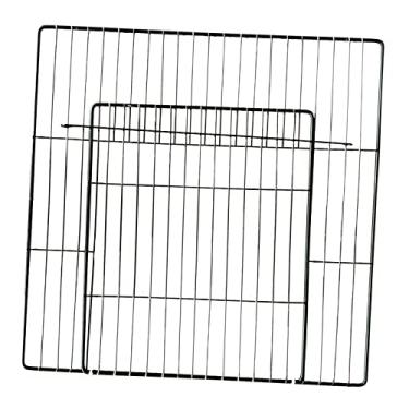 Imagem de Portátil porta cercadinho para animais de estimação, DIY cerca de expansível, ferro para filhote de cachorro pequenos animais, Grade preta densa
