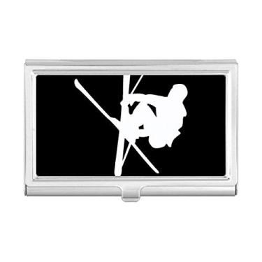 Imagem de Skateboarding — Estojo para cartões de visita esportivo preto