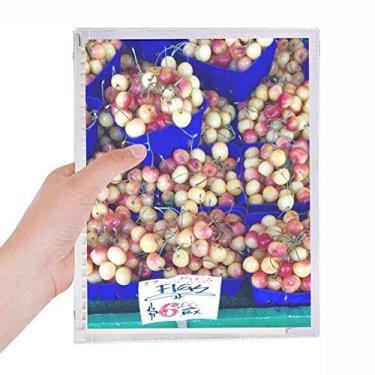 Imagem de Caderno fotográfico Fresh Fruits com imagem de cereja, diário de folhas soltas recarregável
