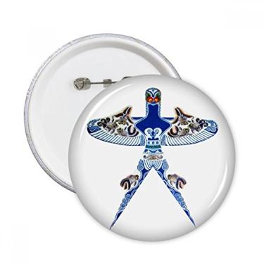 Imagem de Kite de cultura chinesa padrão tradicional pinos redondos distintivo decoração roupas 5 peças presente