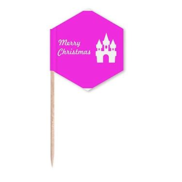 Imagem de Castelo de conto de fadas com bandeiras mágicas de palitos de cupcake para festa comemoração