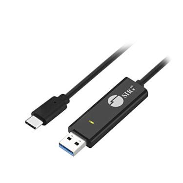 Imagem de SIIG Cabo de Console USB 3.0 para Interruptor de Dados KM – Cabo USB A para USB C, Cabo de Transferência de Dados USB 3.0, para Mac e Windows, Taxa de Transferência de 5 Gps (JU-CSL211-S1)