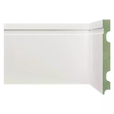 Imagem de Rodapé Mdf 1502 Resistente a Umidade Moldufama 2,4 m - Branco