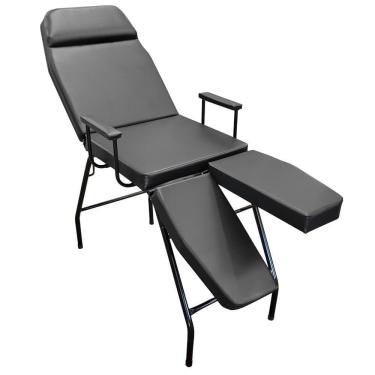 Imagem de Maca 3 Posições Bi-Perna Preta Com Apoio De Braço