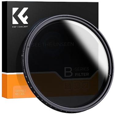 Imagem de K&F Concept ND2-400 Filtro ND variável densidade neutra ajustável Fader ND2 ND4 ND8 ND16 ND32 para ND400 filtro de lente para câmera DSLR fina (49 mm)
