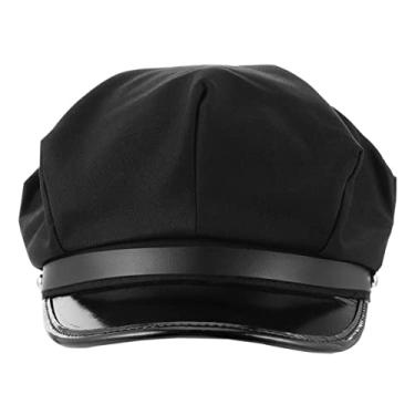 Imagem de Abaodam chapéu de marinheiro traje preto chapéu preto vestido de marinheiro roupa preta gorro vestidos chapéus chapéu de capitão chapéu de almirante ar livre iate boné roupas aluna tecido
