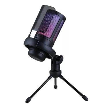 Imagem de Microfone Tripé Com Led Rgb Condensador Profissional Bk805c