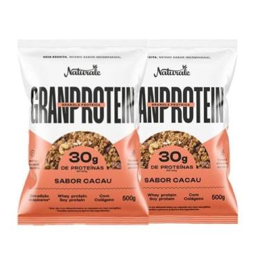 Imagem de KIT 2 Granola Proteica Gran Protein com Whey Sem Açúcar 500g - Naturale (Cacau 500g 2 Unid.)