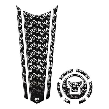 Imagem de Adesivo Faixa Gravata Tanque E Bocal Moto Resinado HAHAHA