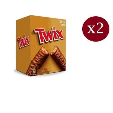 Imagem de Chocolate Twix 15G Com 60 Unidades Caramelo Macio E Biscoito - Mars