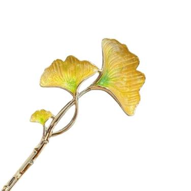 Imagem de Grampo de cabelo de folha de ginkgo, estilo antigo, acessórios de cabelo simples de